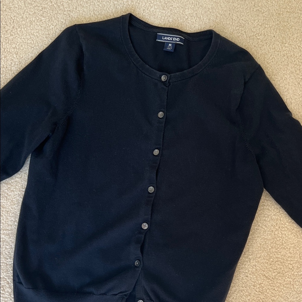 Lands' End Black Cardigan
